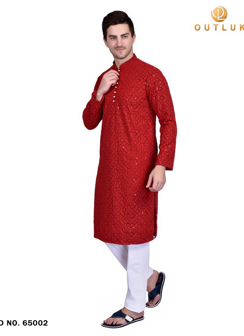 Outluk Vol 65 Wedding Wear Georgette Wholesale Kurta Pajama Collection